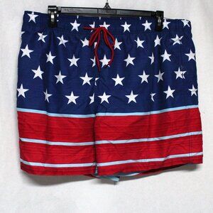 Men's Way To Celebrate XL 40-42 Above The Knee Graphic Patriotic Swim Shorts